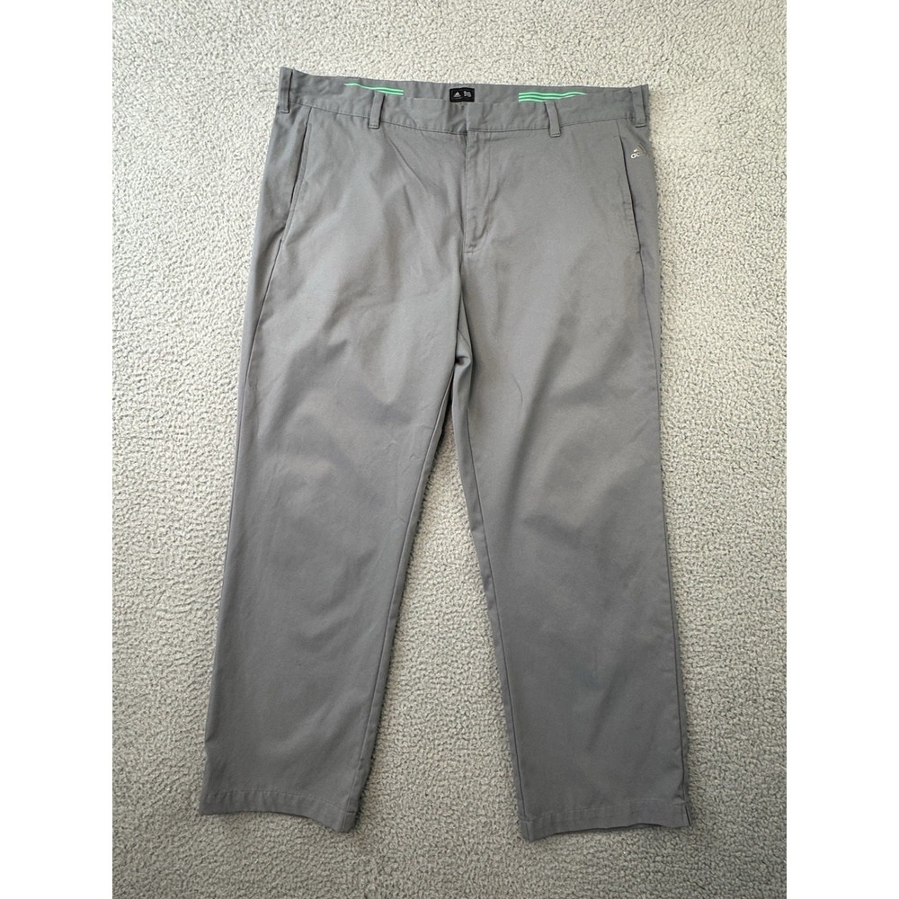 Adidas Golf Pants Mens 40x30 (29) Gray 3 Stripe Chino Lightweight